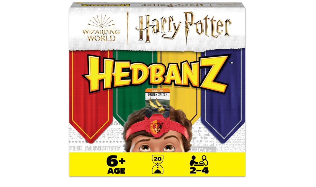 Hedbanz, Harry Potter Wizarding World 2022 Edition with New Cards Family Board Game Gift Toy Merchandise Books Movies Card Game House Headbands, for Adults... 