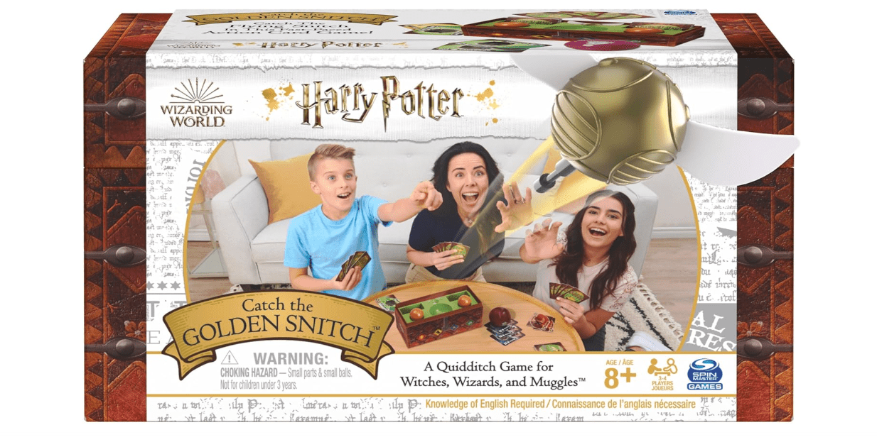 Harry Potter Catch The Golden Snitch, A Quidditch Board Game for Witches, Wizards and Muggles, Family Game Ages 8 & up
