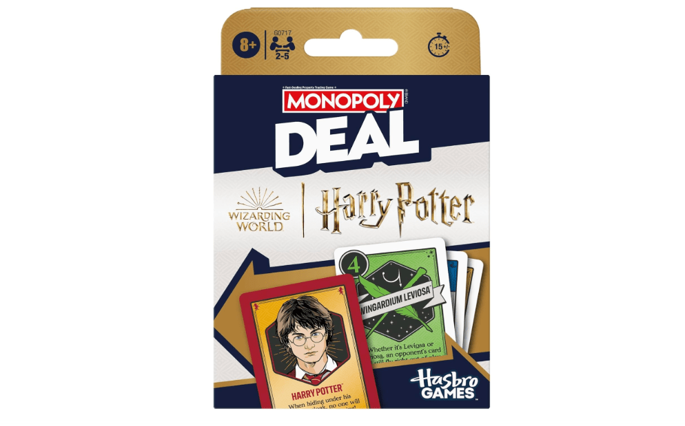 Monopoly Deal: Harry Potter Card Game | Family Games for Kids and Adults | Ages 8 and Up | 2 to 5 Players | 15 mins. | Travel Size | Christmas Stocking Stuffers
