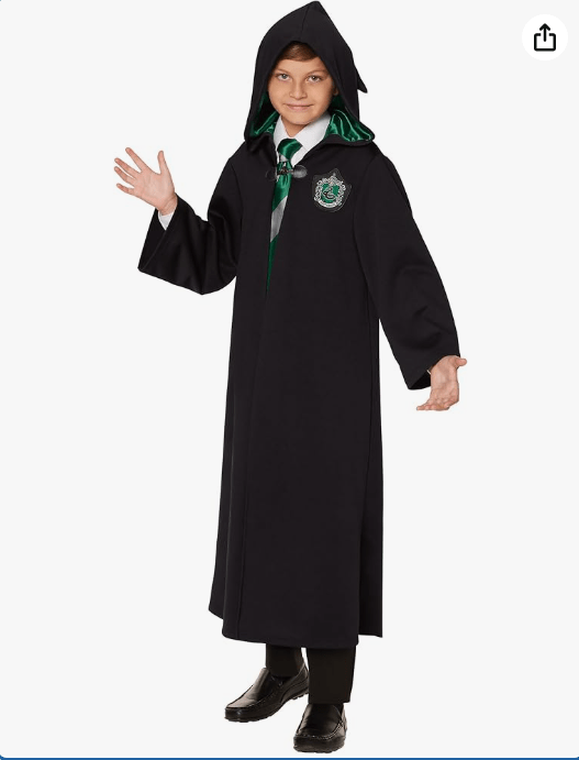Spirit Halloween Harry Potter - Slytherin Robe for Kids, Officially Licensed, Hogwarts Outfit | Wizard Costume