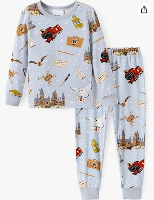 Harry Potter Bamboo Viscose Pyjamas Gryffindor Hogwarts Short Sleeve Shirt and Trousers for Boys and Girls from Toddlers to Big Kids