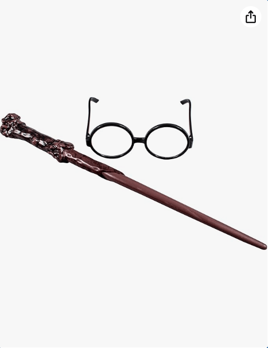 Disguise Harry Potter Accessories Set, Costume Wand and Glasses Kit