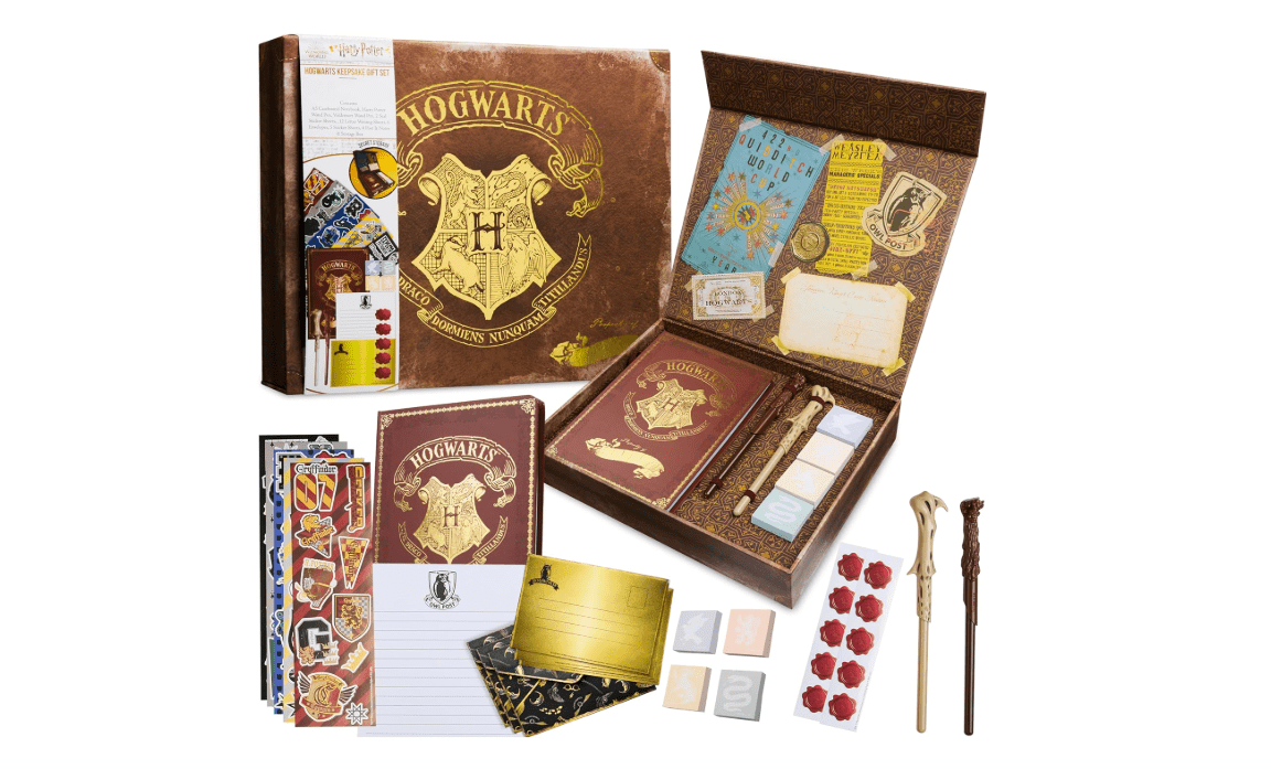 Harry Potter Stationary Set for Kids Teens Adults with Wand Pens Notebook Stickers Sticky Notes School Supplies Journaling Writing Gifts for Kids