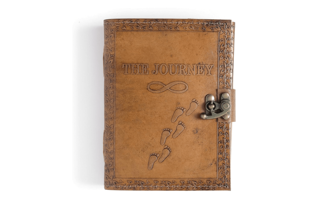 Leather Journey Journal, Ideal for Creative Writing, Meditation, and Daily Journaling, Vintage Leather Diary for Men and Women (7x5 Inch - 200 Pages)