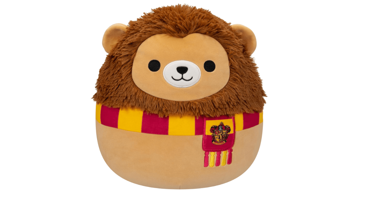 Squishmallows Original Harry Potter 10-Inch Gryffindor Lion Plush - Medium-Sized Ultrasoft Official Jazwares Plush