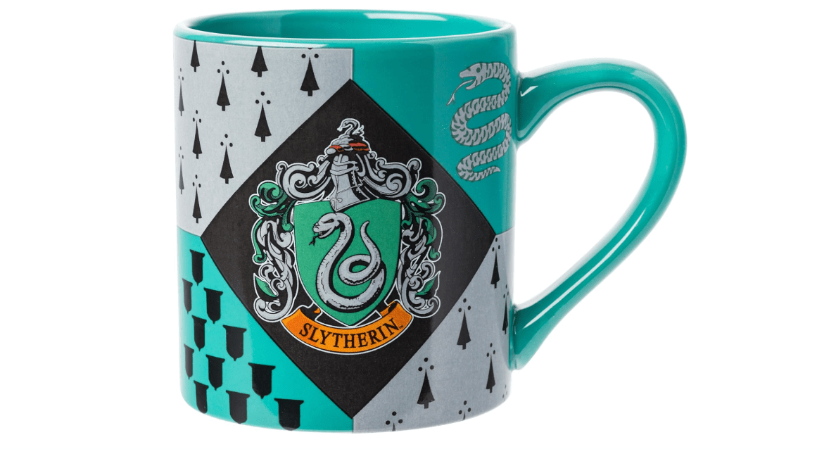 Silver Buffalo Harry Potter Hogwarts Slytherin House Crest Ceramic Mug, 14 Ounces