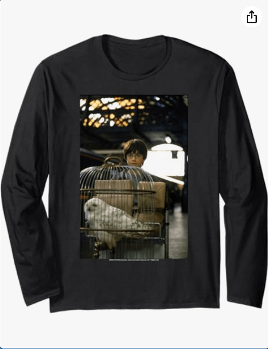 Harry Potter And Hedwig Platform 9 3/4 Poster Long Sleeve T-Shirt