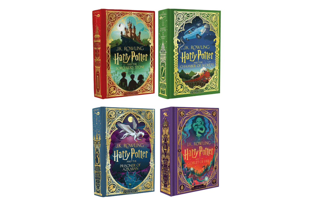 Harry Potter MinaLima + Interactive Illustrated Editions Set (4 Books)
