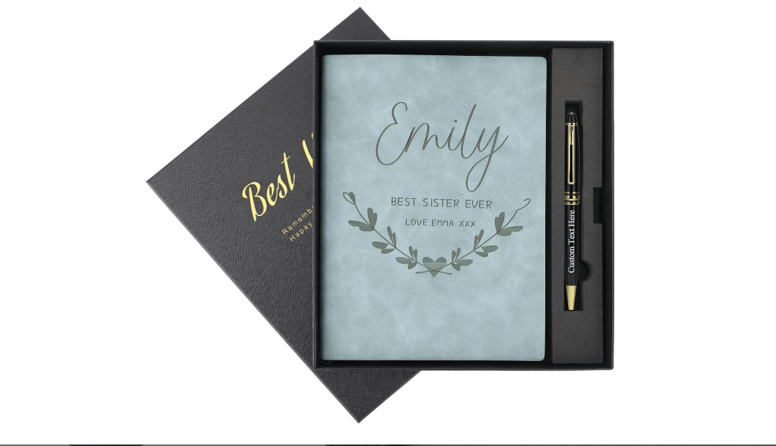 Personalized Journal Notebook, Personalized Leather Journal with Pen, Personalized Notebook For Women Men, Customized Journals To Write In, Diary For Women...
