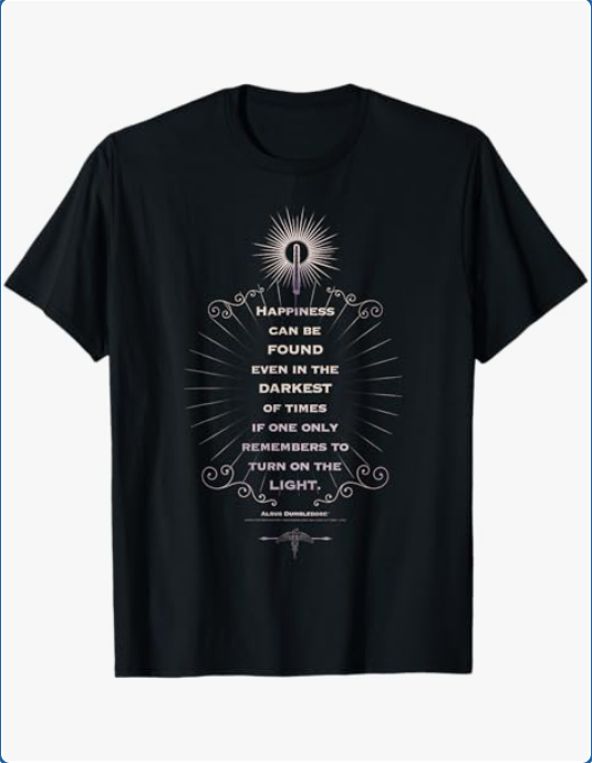 Harry Potter Dumbledore Happiness Can Be Found Quote T-Shirt