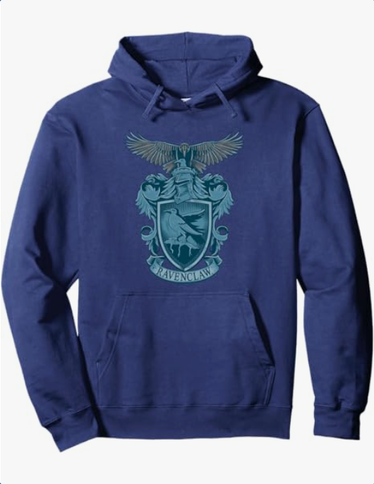 Harry Potter Ravenclaw Raven Crest Pullover Hoodie
