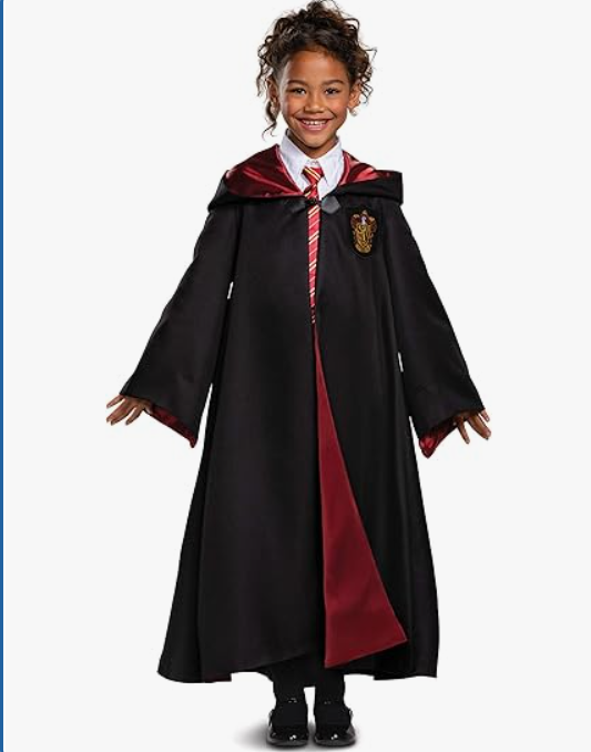 Harry Potter Robe, Official Hogwarts Wizarding World Costume Robes, Prestige Kids Size Dress Up Accessory
