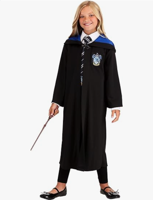 Fun Costumes Harry Potter Ravenclaw Robe for Kids, Child Ravenclaw Costume for Magical Wizard Cosplay & Halloween
