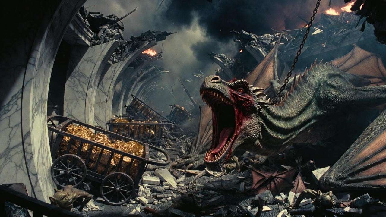 Destruction inside Gringotts vaults after Harry Potter’s 1998 break-in
