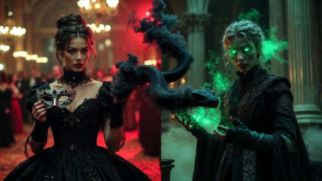 Classic female Voldemort fanfiction tropes – beauty and terror, politics and war
