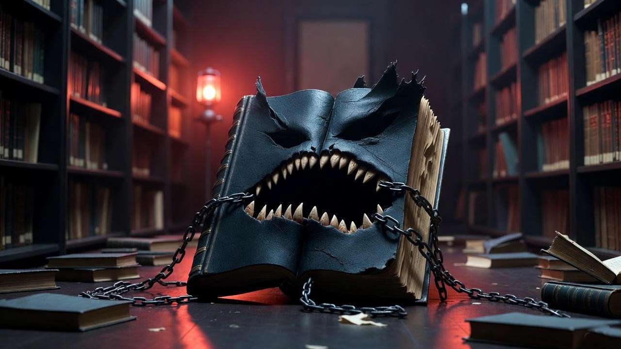 Confronting the Faceless – the screaming biting book attacking in Hogwarts Restricted Section
