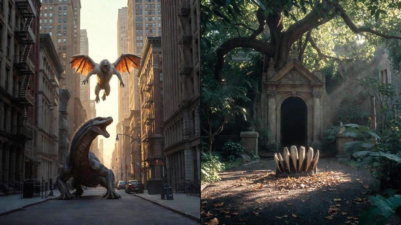 Fantastic Beasts film creatures vs classic Harry Potter beasts comparison