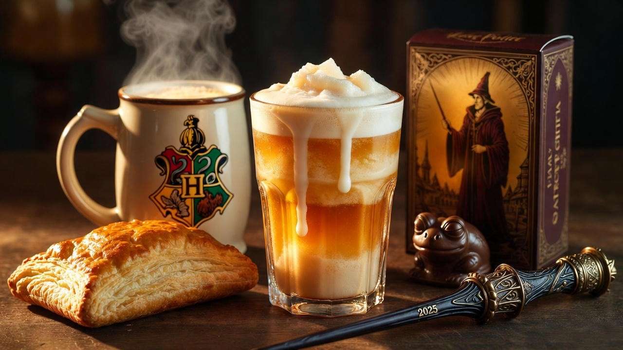 Butterbeer and exclusive food merchandise at Harry Potter Forbidden Forest Experience Atlanta 2025
