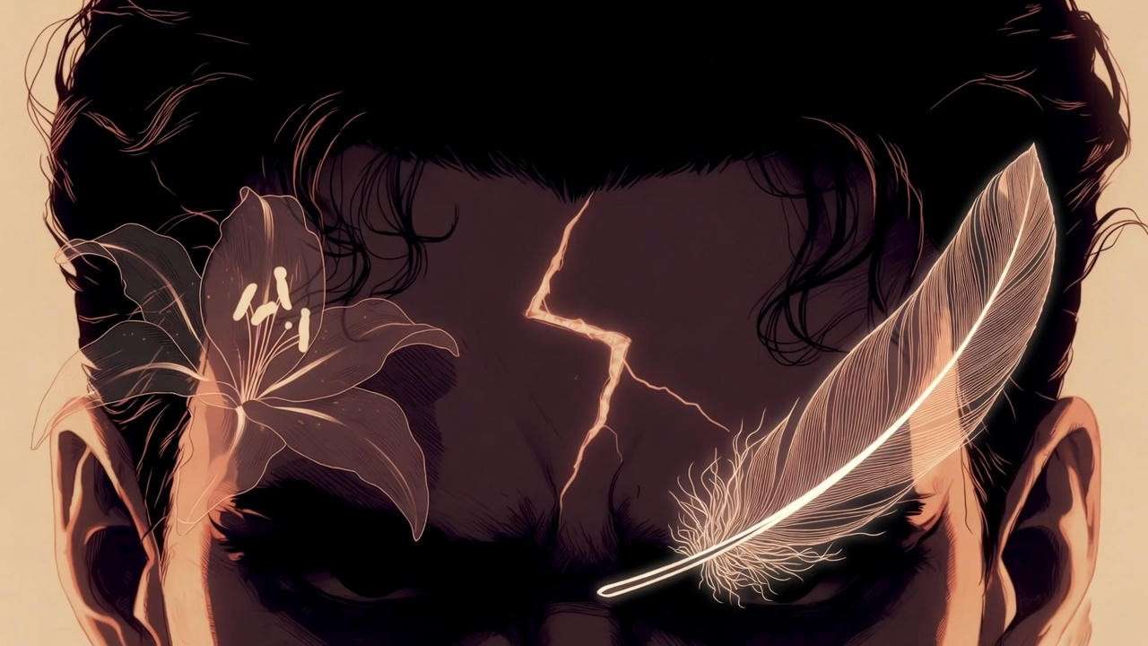 Symbolic representation of Harry Potter's scar as the power of love and survival.
