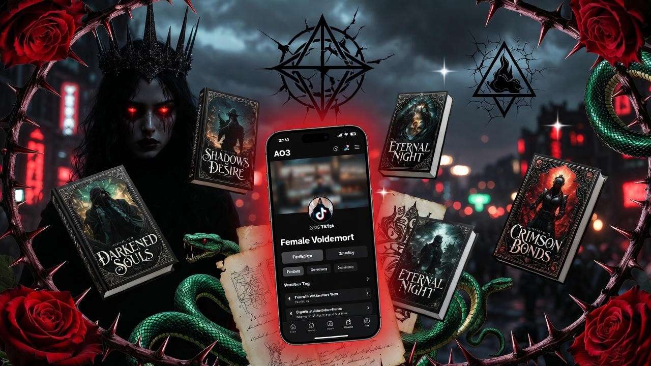 Female Voldemort fanfiction exploding on BookTok and AO3 in 2025 – dark romance aesthetic
