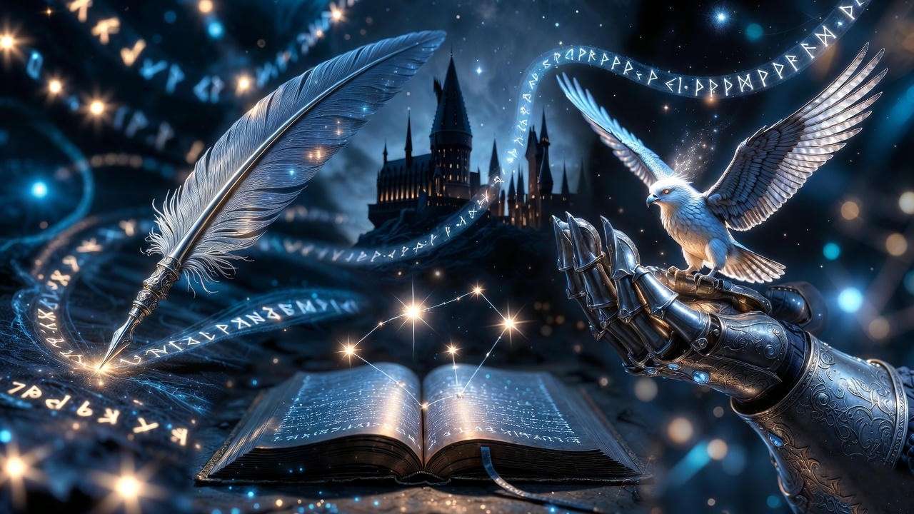 Magical symbols and artifacts representing little-known falcon Patronus trivia 