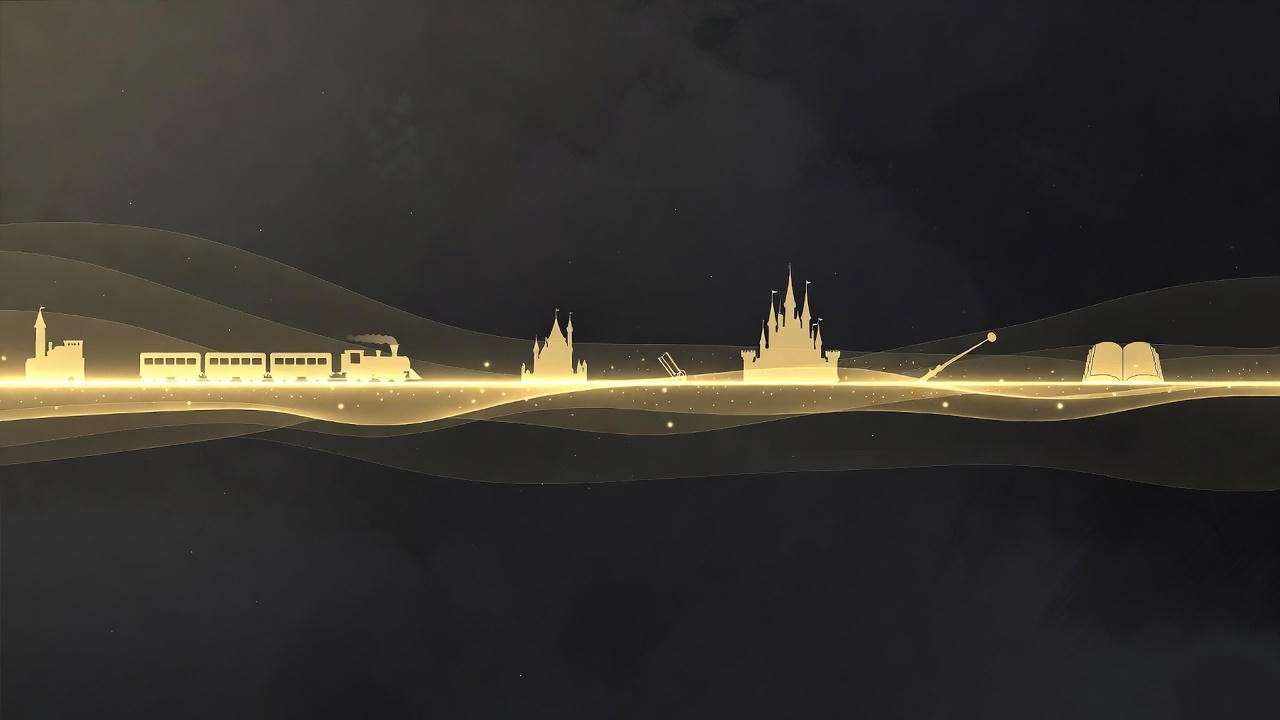 Abstract glowing timeline representing JK Rowling’s life and career from 1990 to 2025