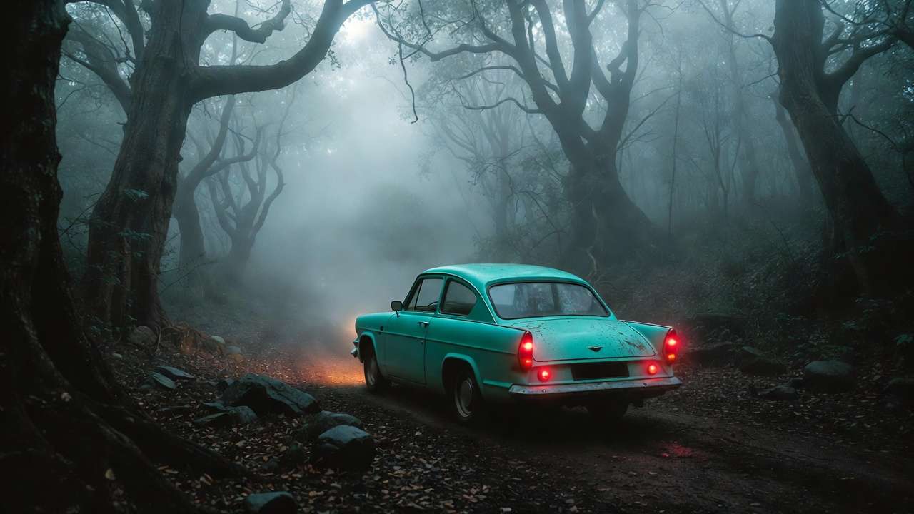 Mysterious fate of wild flying Ford Anglia vanishing into Forbidden Forest Harry Potter lore