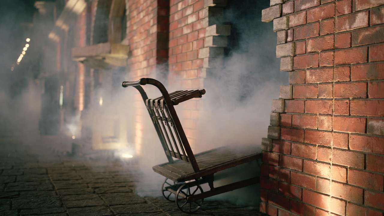 Platform 9¾ entrance decoration for magical Harry Potter baby shower