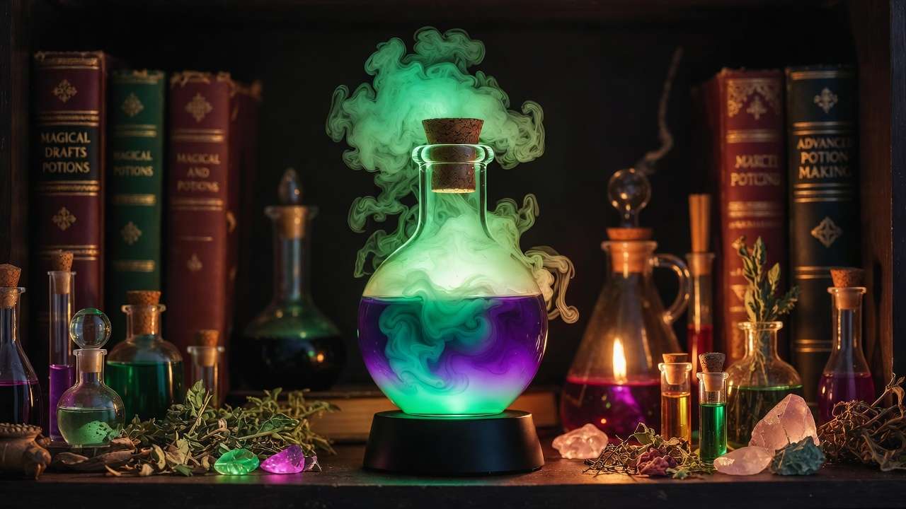 Polyjuice Potion mood lamp with color-changing LED glow Harry Potter ambient decor