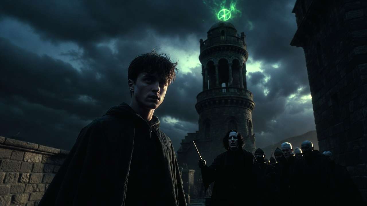 Dumbledore's final stand on Astronomy Tower Half-Blood Prince scene