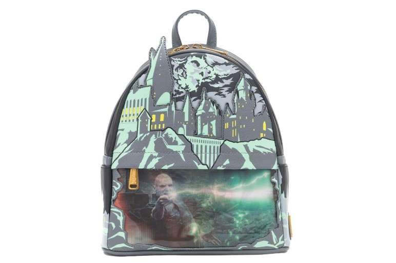 Loungefly Harry Potter Glow in the Dark Battle of Hogwarts Lenticular Womens Backpack 