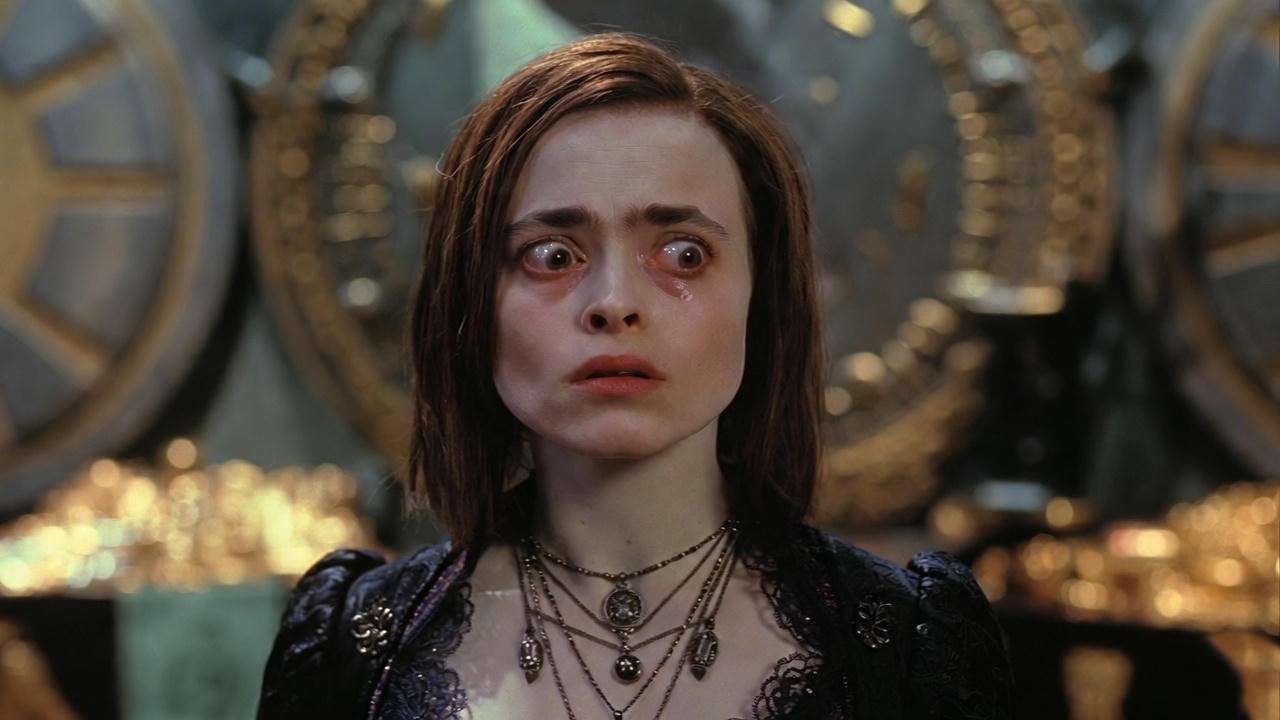 Helena Bonham Carter playing Hermione impersonating Bellatrix Lestrange in Gringotts scene Harry Potter.