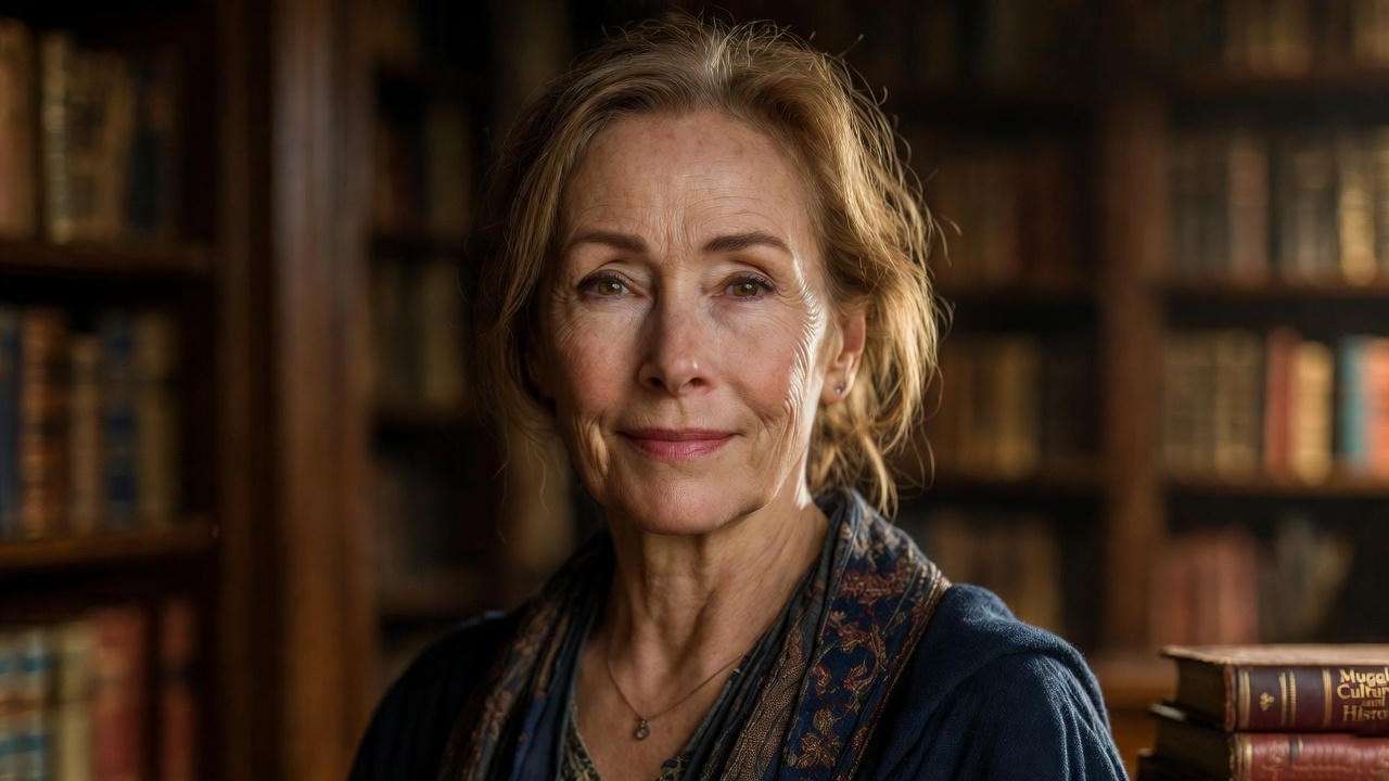 Portrait of Charity Burbage, the compassionate Muggle Studies professor from Harry Potter