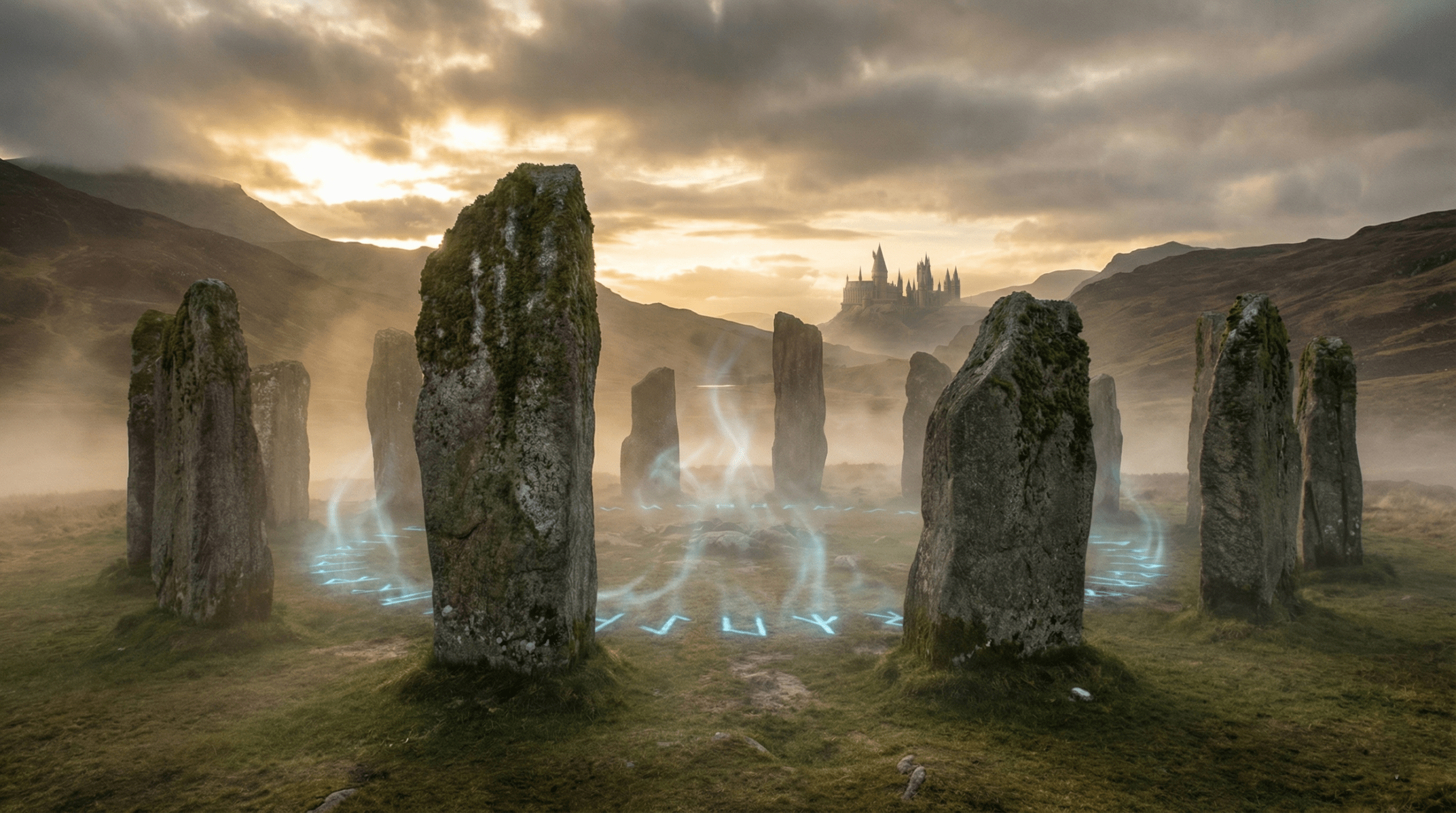 Merlin Trials ancient magic stone circle near Hogwarts