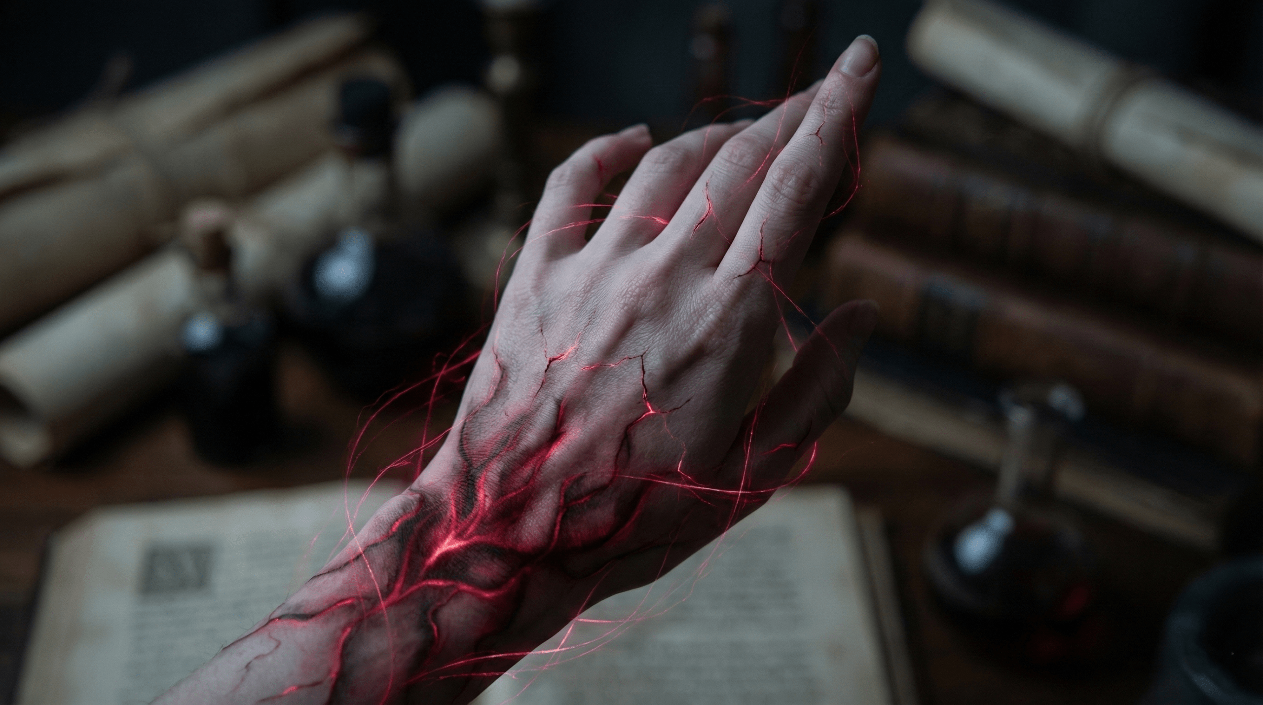 Symbolic representation of the blood malediction curse affecting Astoria Greengrass in Harry Potter