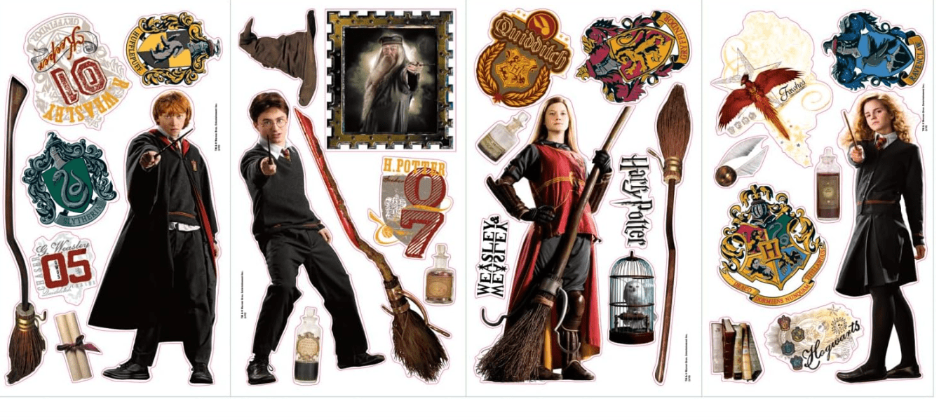 RoomMates RMK1547SCS Harry Potter Peel and Stick Wall Decals 10 inch x 18 inch