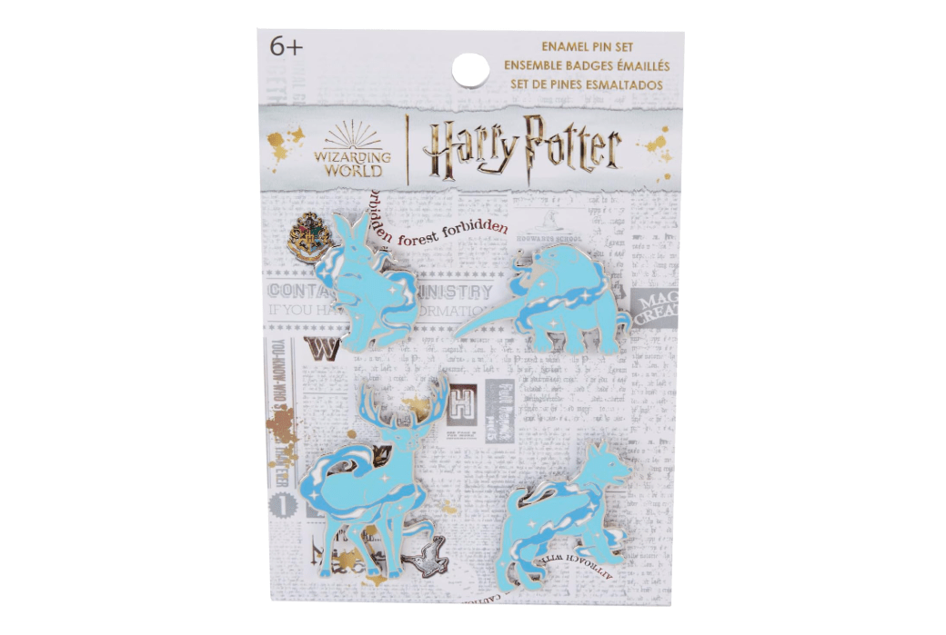 Loungefly WB Harry Potter Patronus Collection 4-Pack Pin Set, Amazon Exclusive