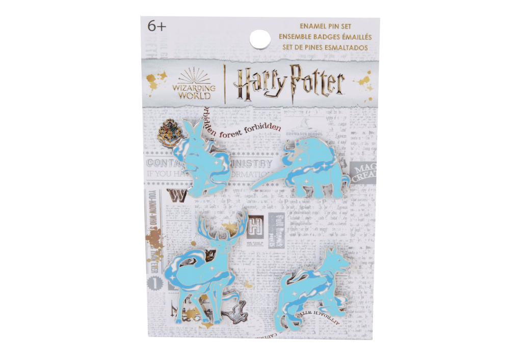 Loungefly WB Harry Potter Patronus Collection 4-Pack Pin Set, Amazon Exclusive