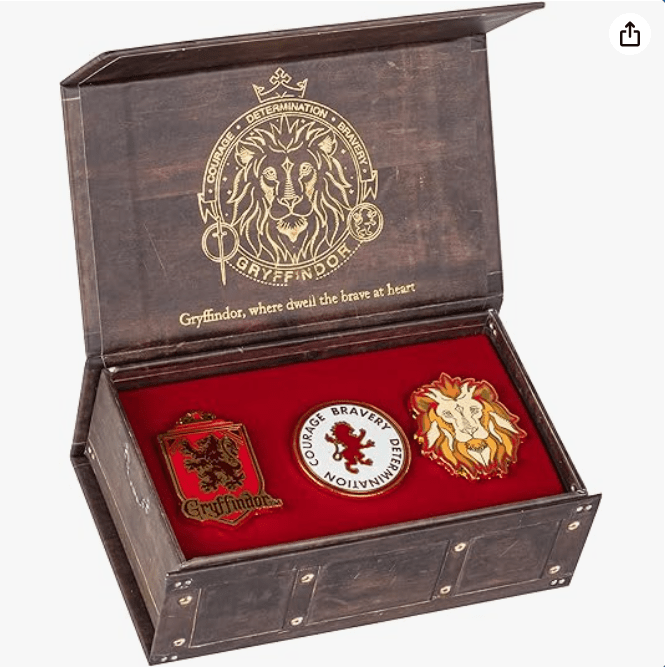 Harry Potter Enamel Pins, Set of 3 - Collectible Metal Pin Button Accessory - Officially Licensed - Book & Movie Gift for Kids, Boys, Girls & Teens