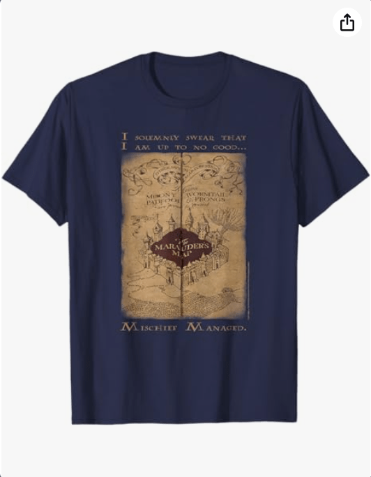 Harry Potter Marauder's Map Words T-Shirt