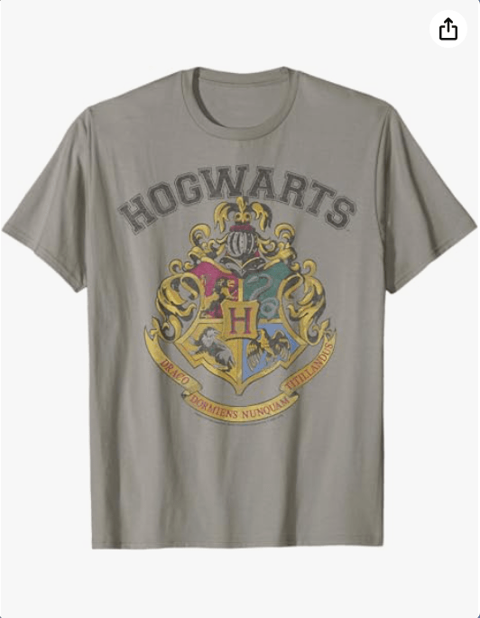 Harry Potter Hogwarts Vintage Crest Short Sleeve T-Shirt
