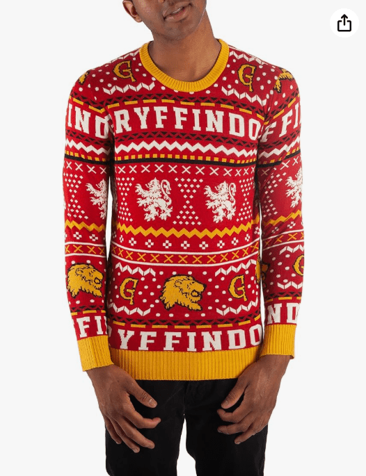 Gryffindor Sweater Harry Potter Sweater Hogwarts Sweater Gryffindor Apparel