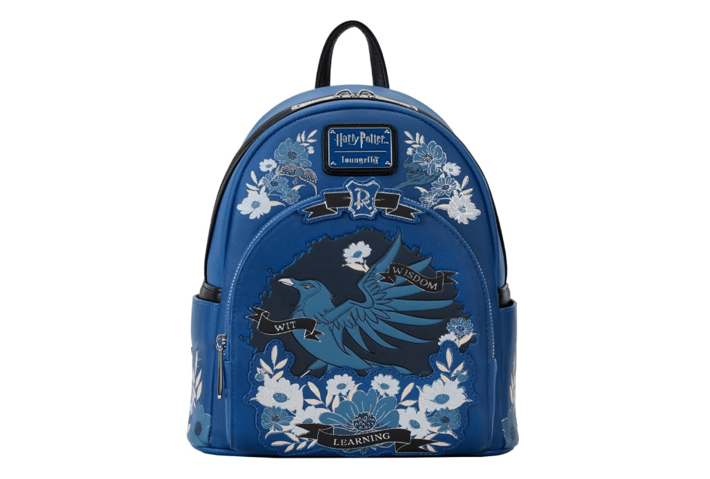 Loungefly Harry Potter Ravenclaw House Floral Tattoo Mini Backpack