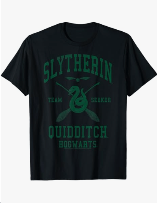 Harry Potter Slytherin Team Seeker Hogwarts Quidditch T-Shirt