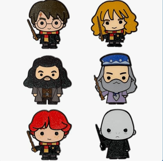 Harry Potter Mystery Enamel Pin Blind Box Series, Harry Potter, Ron Weasley, Hermione Granger, Dumbledore, Hagrid, or Voldemort 