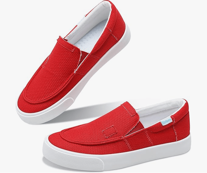 Obtaom Slip On Shoes Canvas Slip On Sneakers Comfy Arch Support Loafers Casual Canvas Fashion Sneaker
