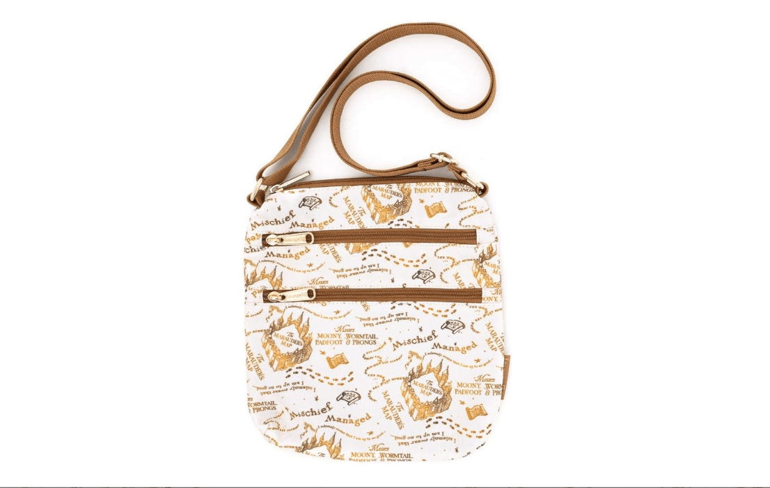 Loungefly Harry Potter Marauders Map AOP Nylon Passport Bag, Womens, One Size Fits All