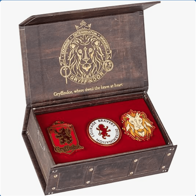 Harry Potter Enamel Pins, Set of 3 - Collectible Metal Pin Button Accessory - Officially Licensed - Book & Movie Gift for Kids, Boys, Girls & Teens 