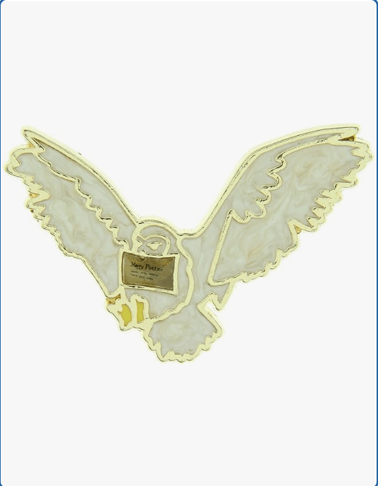 Harry Potter Hedwig Owl With Hogwarts Acceptance Letter Broche Brooch Enamel Pin 