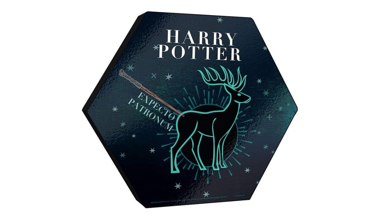 Harry Potter – Expecto Patronum – Stag Patronus - 11.5” X 10” Hexagon Shaped KNEXAGON Wood Print – Hang Alone or Connect to Other Pieces – Officially... 
